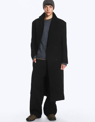 Weekday cappotto oversize in misto lana nero