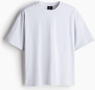 H&M Baumwoll-T-Shirt in Oversize-Passform - Grau