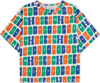 Bobo Choses all-over logo-print T-shirt - kids - Cotton - 6-7 - White