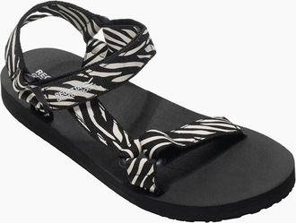 Regatta Womens Regatta Womens/Ladies Zebra Print Sandals - Black/Multi - Size: 6.5