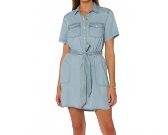Velvet Heart Aprille Glendora Mini Dress In Faded Blue