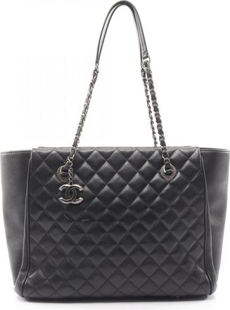 Chanel Black Leather Tote Bag (Pre-Owned)