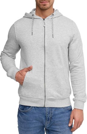 Indicode Kapuzensweatjacke INDICODE INPonto, Herren, Gr. XXL, grau (lt grau mix), Sweatware, Obermaterial: 60% Baumwolle, 40% Polyester, unifarben, regular fit