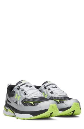 Under Armour Gender Inclusive Apparition Running Shoe in Metallic Silver /White at Nordstrom, Size 12.5 Womens