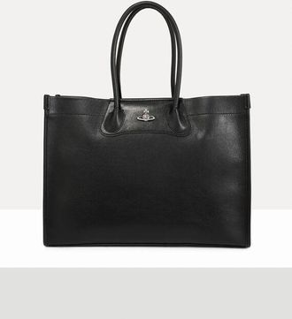 Vivienne Westwood Troy Tote Supple Leather Black-dark-silver