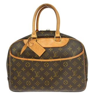 Louis Vuitton Deauville Handbag Monogram Canvas Brown Canvas Handbag (Pre-Owned)