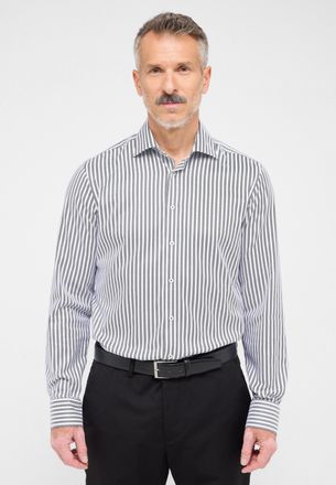Eterna Langarmhemd ETERNA SLIM FIT, Herren, Gr. 41, Normalgr&ouml;ssen, grau (anthrazit), Twill, 100% Baumwolle, schmal, Manschette, Hemden Langarmhemd, NON IRON 
