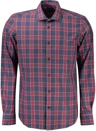 North Sails Mens Plaid Shirt Long Sleeve - Dark Blue Cotton - Size X-Large