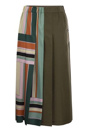 Max Mara Lallo - Printed Twill And Gabardine Skirt
