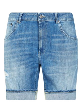 Dondup Light Blue Denim Distressed Shorts