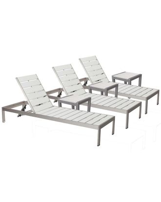 Pangea Home Indoor/Outdoor Joseph Lounger & Side Tables Set