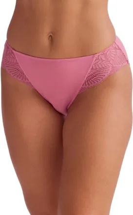Fleur't Belle Epoque Lace Trim Microfiber Briefs in Lipstick at Nordstrom, Size Xx-Large