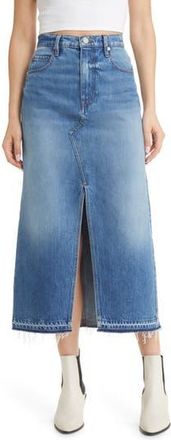 Frame Denim Raw Hem Denim Midi Skirt in Del Amo at Nordstrom Rack, Size 26