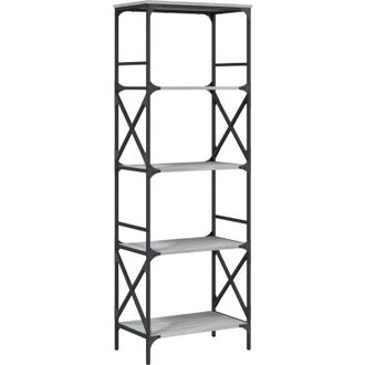 vidaXL Vidaxl - Librer&iacute;a 5 Estantes Madera Ingenier&iacute;a Gris Sonoma 59x35x171 Cm