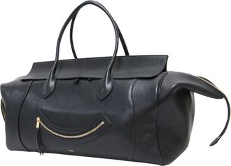 Celine Black Leather Suede Tote Bag (Pre-Owned)