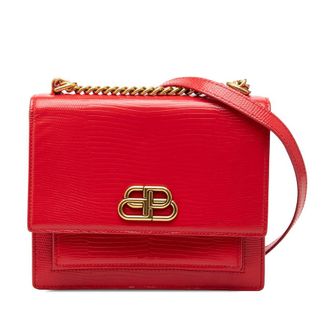 Balenciaga Pre-owned Balenciaga Embossed Patent Sharp S Chain Shoulder Bag Ladies BZL3MXEO6LK2E02A