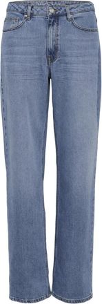 MY ESSENTIAL WARDROBE High Wide Y Medium Blue Wash Jeans - Dames - Regular Fit Jeans - Blauw - W27 L34 - Katoen - Jeans