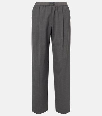 【値下げ不可】Miu Miu Wool Slacks Pants MIU MIU Low-Rise Wool Straight Pants | endource