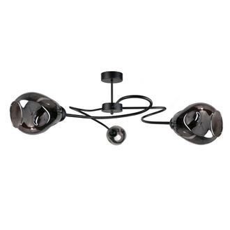 Netlighting Zahra Multi Arm Semi Flush Ceiling Light Black 67cm 3x E27