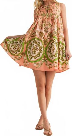 Merci Medallion Dress In Blush Hour Pink