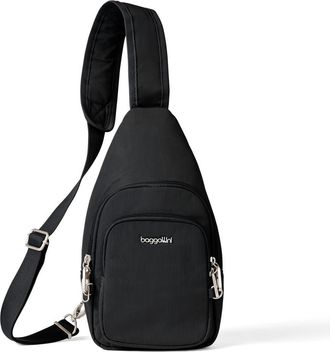 Baggallini Securtex Classic Anti-Theft Daytripper Sling Bag in Black at Nordstrom