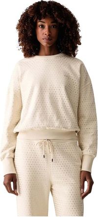 Pinko Pinko - Sweatshirt met strasssteentjes - Dames - Sweatshirts & Hoodies - Beige - Maat: XL Katoen