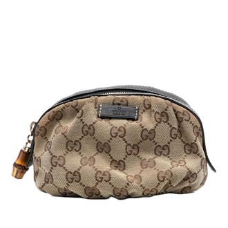 Gucci Pre-owned Gucci GG Canvas Bamboo Cosmetic Pouch Ladies 3J9H7JZXSP9KWLV0
