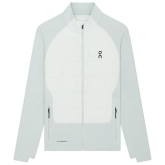 On Weather Hybrid Jacket Laufjacke f&uuml;r Damen | grau/wei&szlig;