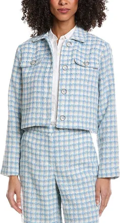 Shelli Segal Cropped Tweed Jacket