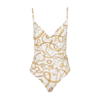 Balmain Chaines Pattern One-Piece Swimsuit