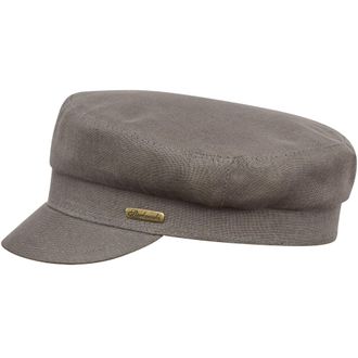 Sterkowski Fiddler Breton Cap | Linen Sailor for Men and Women Sailing Mens Flat Caps Summer Hat Captain Sailors Peaked 58 cm Medium Gray