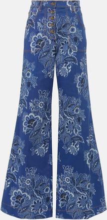 Etro Floral high-rise flared jeans