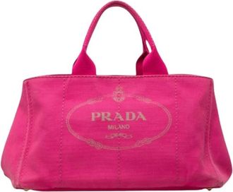 Prada Pre-owned Canvas Satchel - Dames - Vintage Shopper - Roze - ONE Size - Vintage