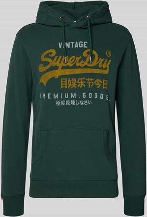 Superdry Hoodie mit Känguru-Tasche in Bottle, Größe XXL
