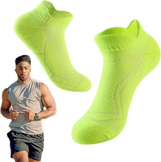Generic Athletic Running Socks, Running Ankle Socks - Compression Ankle Support Socks - Low Cut Compression Cotton Cushion Workout Socks Support Breathable At