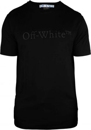 Off-white T-shirt met ronde hals - Heren - T-shirts - Zwart - M - Katoen - Tops