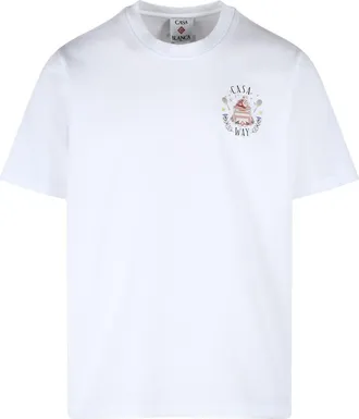 Casablanca Casaway White Cotton T-Shirt