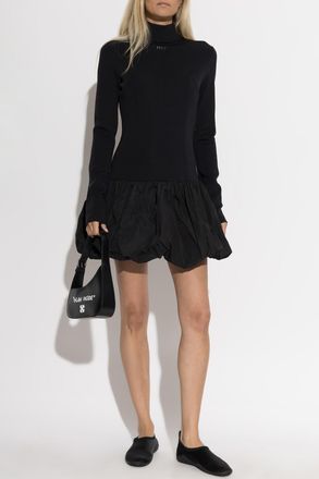 Off-white Dress With A Flared Skirt, Womens, Black