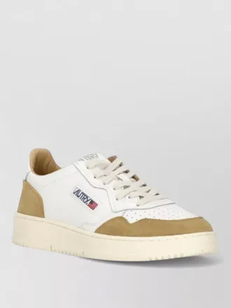 Autry leather low top sneakers breathable perforations