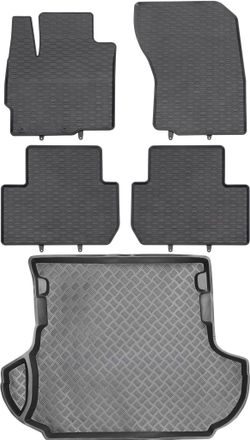 OEM Juego De Alfombrillas De Goma Para Coche Y Alfombrilla Para Maletero Para Mitsubishi Outlander Ii Suv (2006-2013)