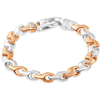 Pompeii3 Mens Designed 14k Gold (41gram) or Platinum (63gram) 8mm Link Bracelet 8.5