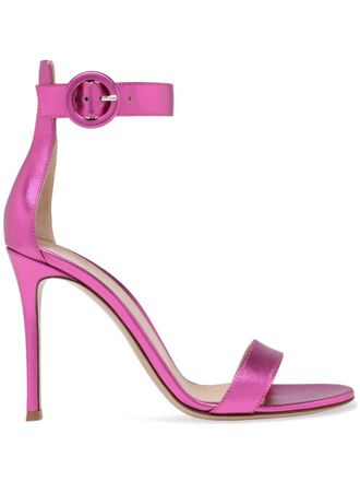 Gianvito Rossi 105mm Portofino sandals - women - Calf Leather/Nappa Leather/Calf Leather - 38.5 - Pink