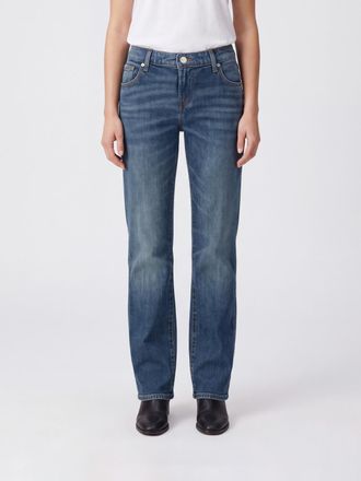 7 For All Mankind Jeans straight a vita alta in denim stretch