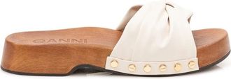 Ganni Tia Fairy Clog - Dames - Sandalen - Wit - 36 EU - Leer - Schoenen