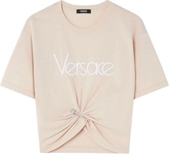 Versace Logo Embroidery T-Shirt