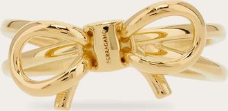 Ferragamo Women Ring with bow - size 52 Gold