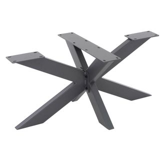 ML Design Pata de mesa industrial 98 x 58 x 43 cm acero antracita dise&ntilde;o en X