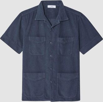 SAVE KHAKI UNITED Mens Cord Work Shirt In Marine