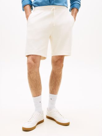 Tommy Hilfiger Sweatshorts TOMMY HILFIGER ESSENTIAL TERRY, Herren, Gr. L, N-Gr, ivory petal, Sweatware, Obermaterial: 100% Baumwolle, unifarben, regular fit kurz, Ho