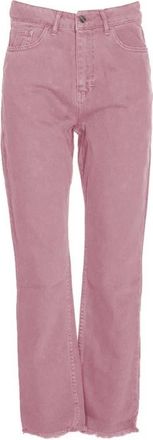 Hinnominate Chic Pink Raw Cut Bottom Jeans - Dames - Regular Fit Jeans - Roze - M - Katoen - Jeans